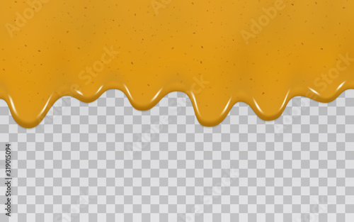 Yellow spreading dripping curry sauce