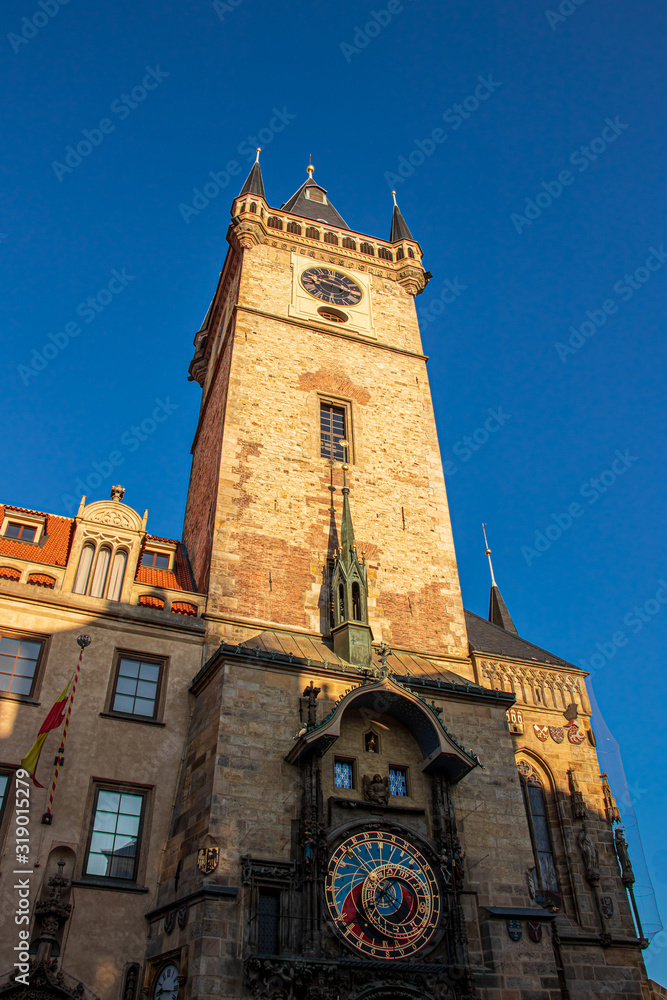 The Old Town Hall with astronomical clock from below