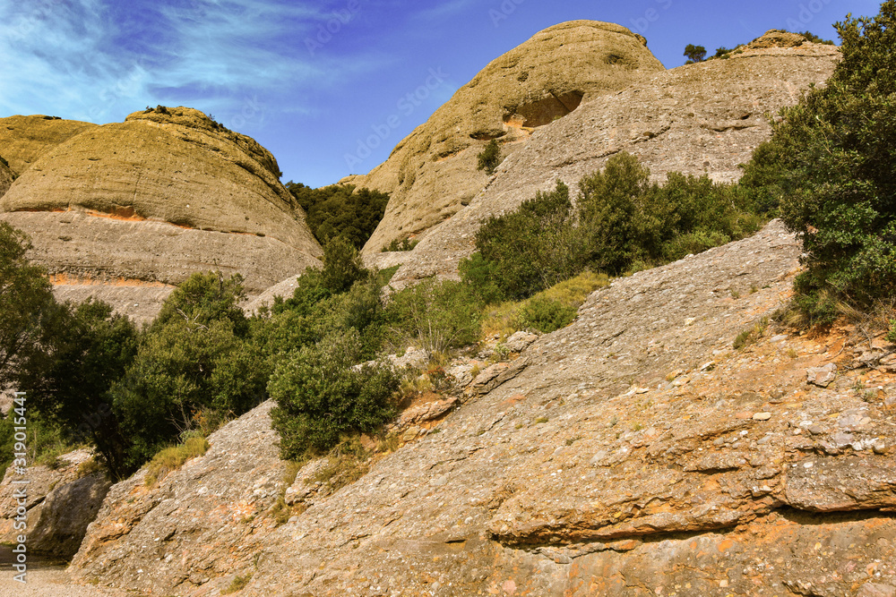 Obraz premium Sant Geroni height more than a kilometer, mountain Catalonia, near the Monastery of Monseratt