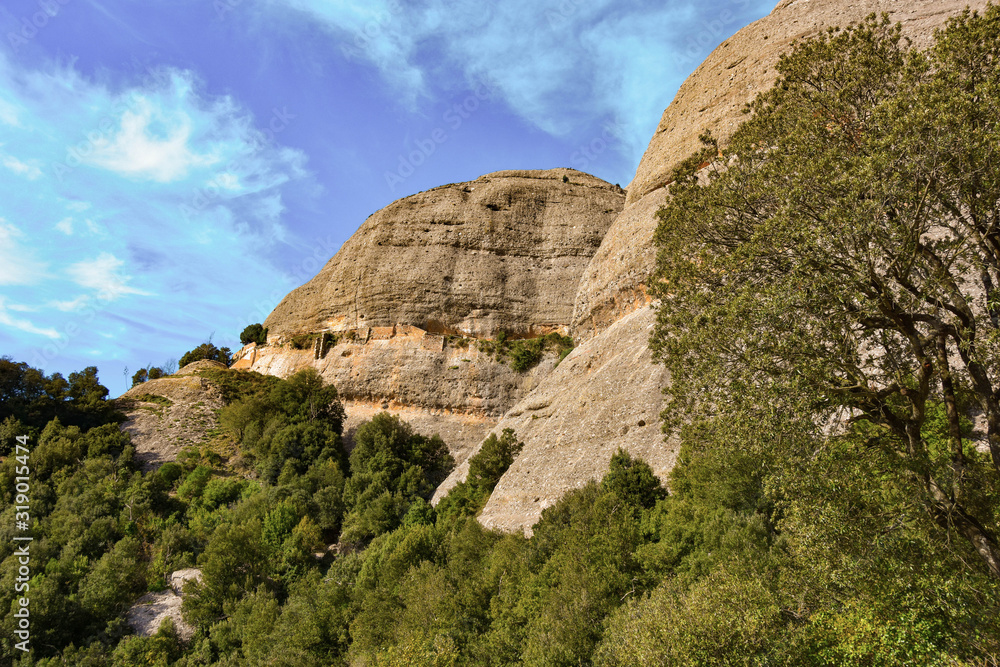 Sant Geroni height more than a kilometer, mountain Catalonia, near the Monastery of Monseratt