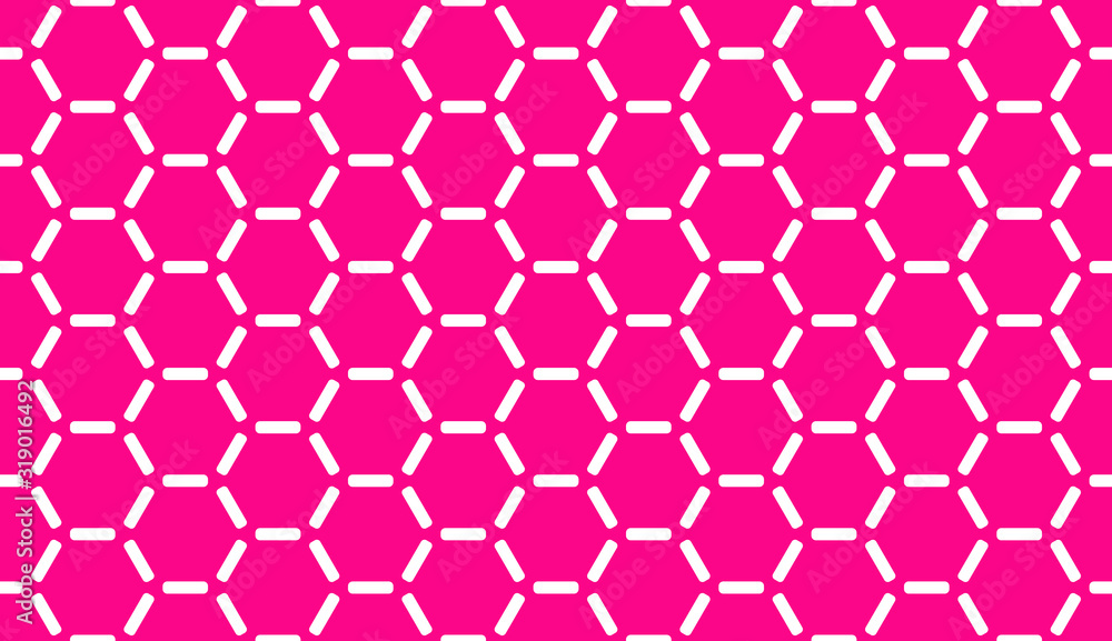 Seamless red and white hexagons with rounded ticks hi-tech pattern vector Seamless red and white hexagons with rounded ticks hi-tech pattern vector