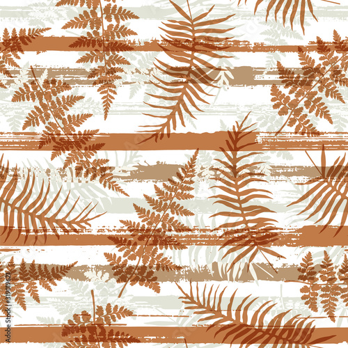 Decorative new zealand fern frond and bracken