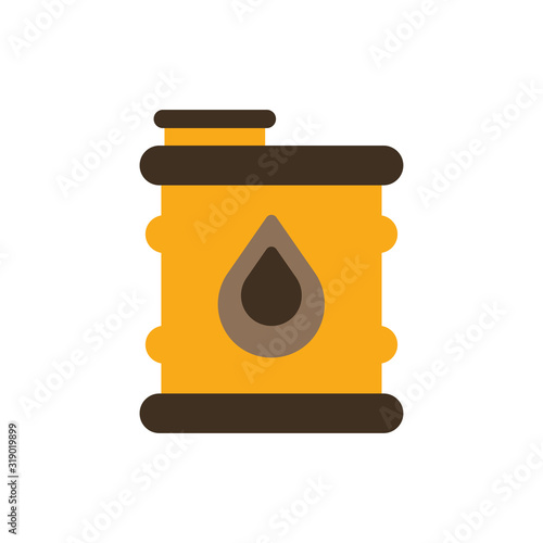 Isolated oil tower with flame vector design