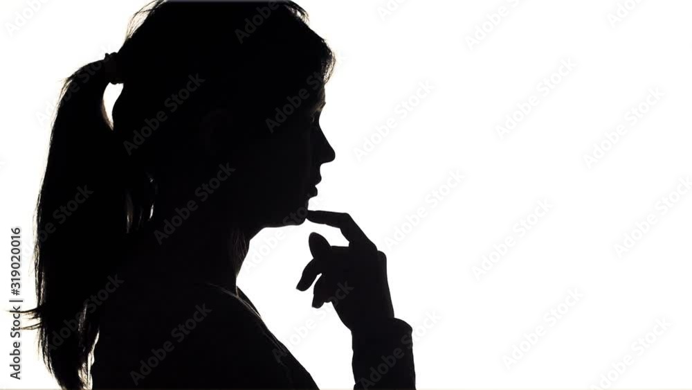 silhouette of young man thinking , guy seeking a solution of problem in meditation, concept of people feelings and life silhouette of young man thinking , guy seeking a solution of problem in meditation, concept of people feelings and life