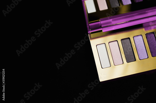 Fototapeta Naklejka Na Ścianę i Meble -  Professional multicolor eyeshadow palette. Trendy makeup concept.