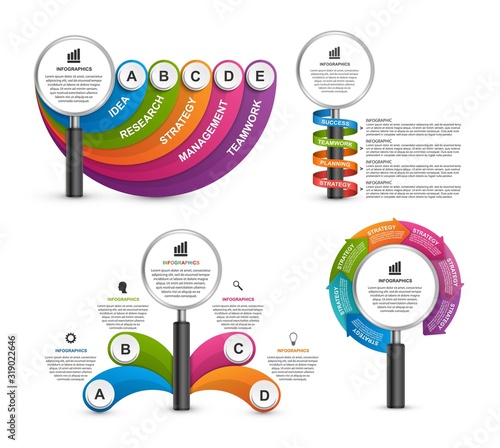 Bundle infographic elements. Vector design elements. Infographics for business presentations or information banner, workflow layout, flow chart.