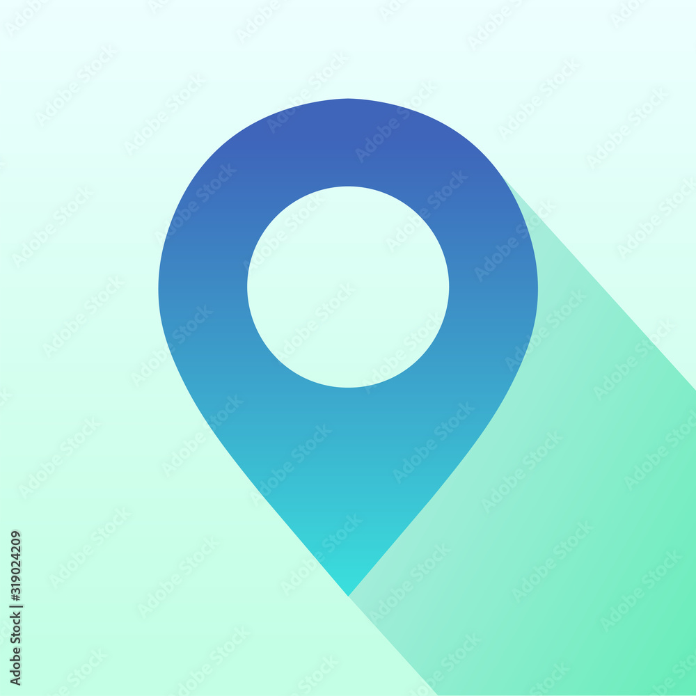 Map pointer icon. Flat art symbol. Vector illustration. Map pointer icon. Flat art symbol. Vector illustration.