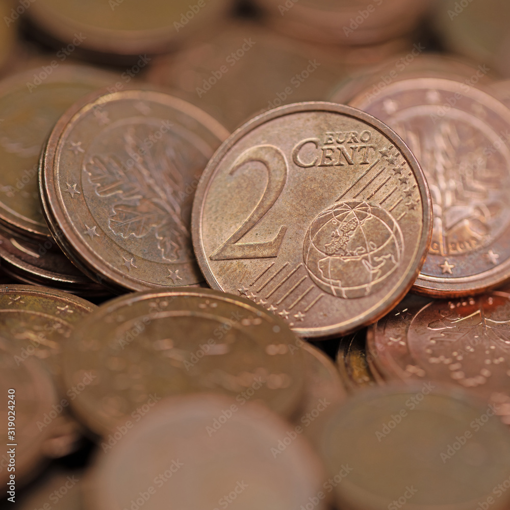 Cent-Münzen,Euro,Kleingeld,Nahaufnahme Cent-Münzen,Euro,Kleingeld,Nahaufnahme