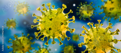 Corona Virus im Inneren des Körpers - Wuhan Virus - Virus 2019nCoV photo