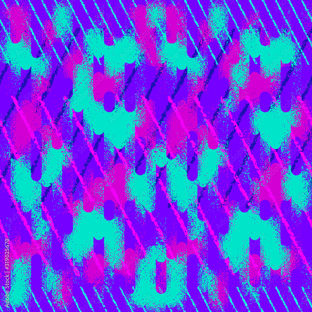 Abstract grunge seamless pattern. Urban street texture with neon lines, stripes, paint splashes, chaotic brush strokes. Colorful graffiti style vector background. Trendy design in vibrant colors Abstract grunge seamless pattern. Urban street texture with neon lines, stripes, paint splashes, chaotic brush strokes. Colorful graffiti style vector background. Trendy design in vibrant colors