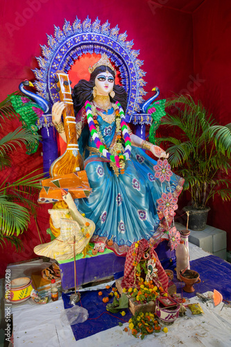 Goddess Saraswati, Kolkata, India