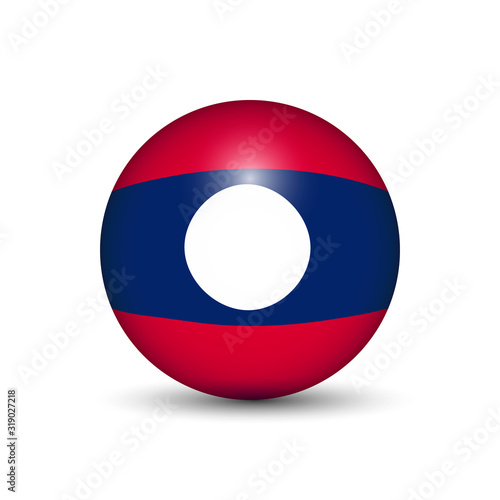 FlagLaos in the form of a ball isolated on white background. Free Download FlagLaos in the form of a ball isolated on white background. - GFXLoad