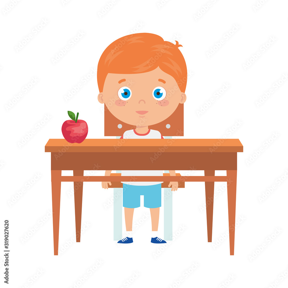cute little boy with wooden desk cute little boy with wooden desk