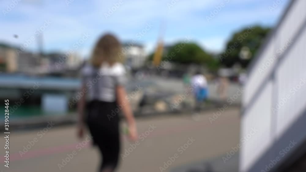 Blur 4K video of Street view of Wellington City centre in New Zealand. Blur 4K video of Street view of Wellington City centre in New Zealand.