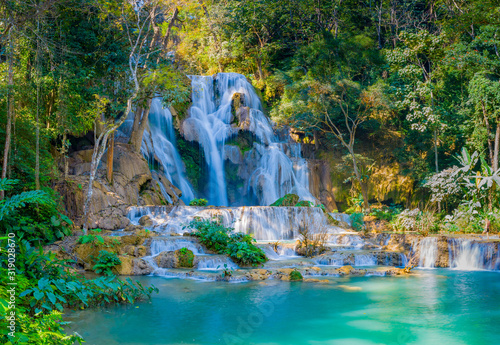 Fototapeta Naklejka Na Ścianę i Meble -  Kuang Si Waterfall, Luang Prabang, Laos