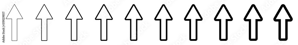 Arrow Icon Line Black | Arrows | Infographic Illustration | Direction Shape Symbol | Pointer Logo | Up Sign | Isolated | Variations Arrow Icon Line Black | Arrows | Infographic Illustration | Direction Shape Symbol | Pointer Logo | Up Sign | Isolated | Variations