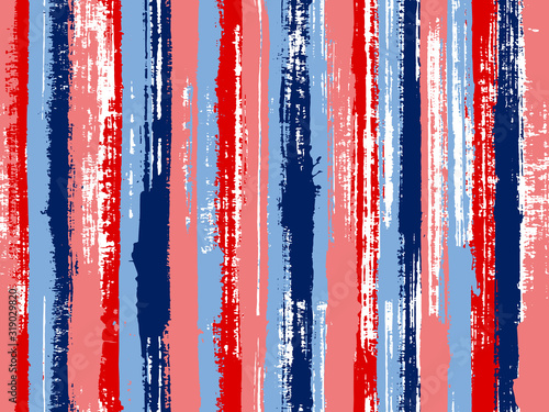 Sloopy gouache vertical lines vector pattern.