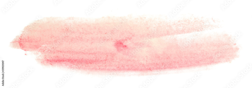 Watercolor light red stain, abstract with texture on a white background isolated. Watercolor light red stain, abstract with texture on a white background isolated.