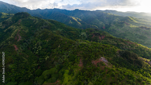 Aerial view of Mt. Ka'ala on the north shore of Oahu Hawaii © Kelly Headrick