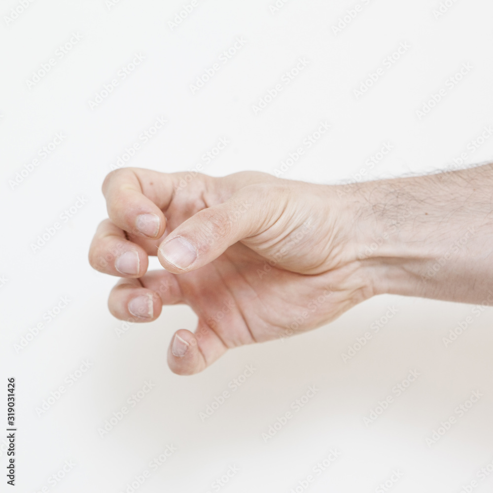 hand and fingers with white background making signs hand and fingers with white background making signs