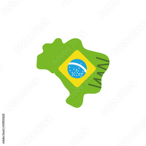 Isolated garota from brazil vector design