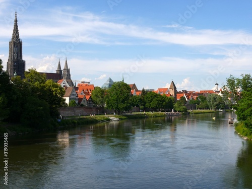 landscape with church and river