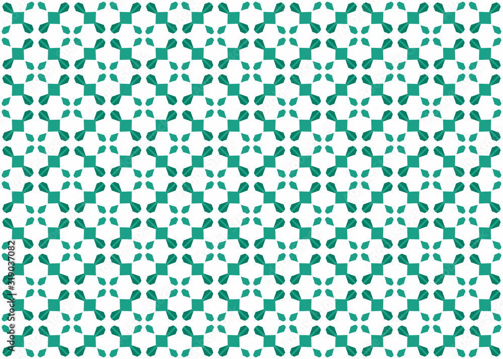 Seamless geometric pattern design illustration. Background texture. In green, white colors. Seamless geometric pattern design illustration. Background texture. In green, white colors.