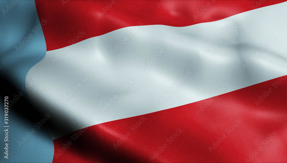 3D Waving Colombia City Flag of Salamina Closeup View 3D Waving Colombia City Flag of Salamina Closeup View