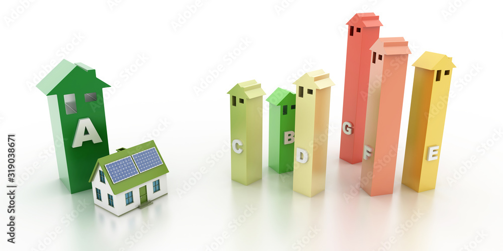 Eco and sustainable home concepts, original 3d rendering Eco and sustainable home concepts, original 3d rendering