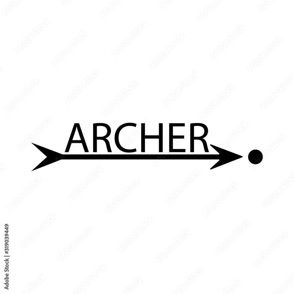 Fototapeta archery logo vector