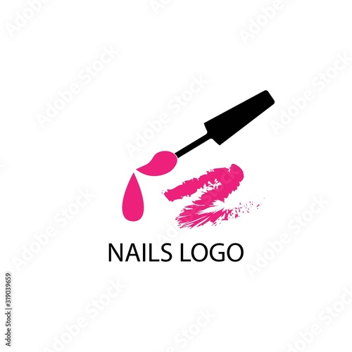 Fototapeta nails studio logo vector