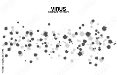 Close up particle wuhan and Corana virus background. Concept for flu sickness and illness.