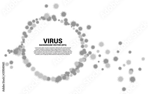 Close up particle wuhan and Corana virus background. Concept for flu sickness and illness.