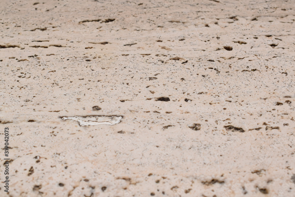 Closeup of a natural stone with holes Closeup of a natural stone with holes
