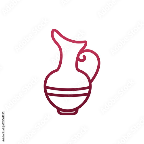 Isolated wine jar vector design