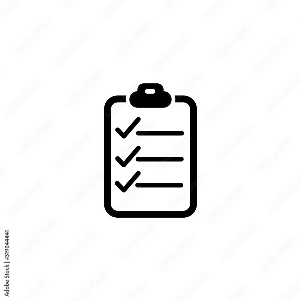 Vector, illustration, checklist icon Vector, illustration, checklist icon