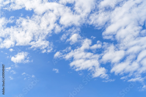 Blue sky with cloud bright The background at Thailand border, Malaysia, tropical area.