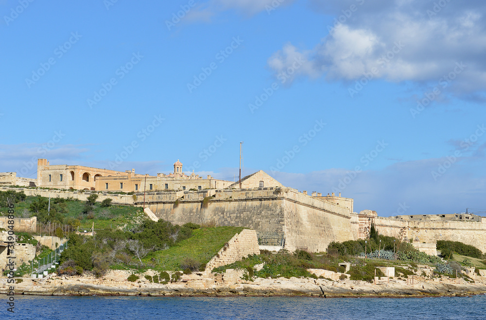 Fprt St Elmo, Valetta, Malta, from teh sea