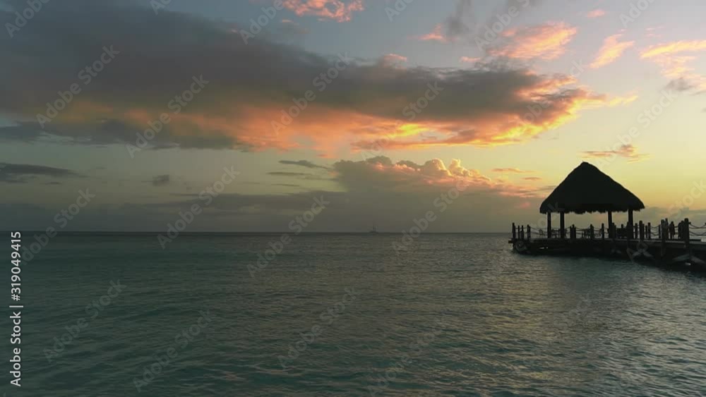 Sunset sky over the Caribbean Sea in January Sunset sky over the Caribbean Sea in January