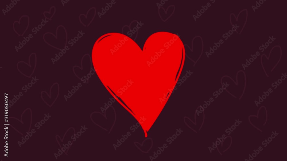 red heart on black background red heart on black background