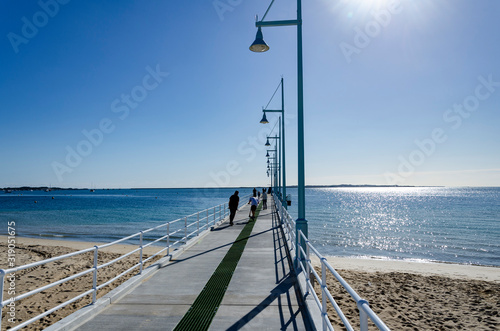 pier on the sea rockingham beach photo