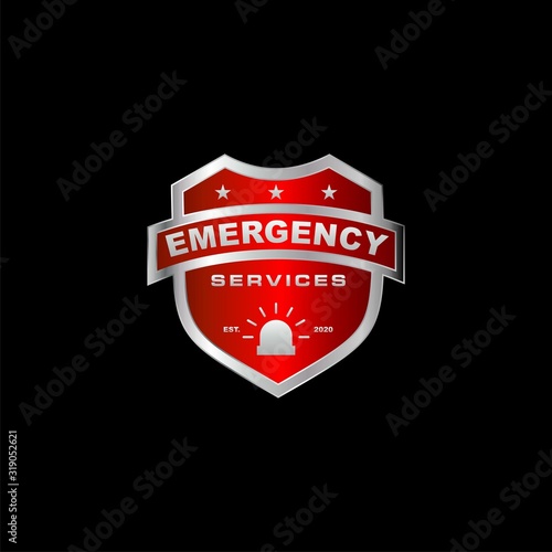 emergency services shield logo design