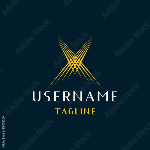 letter x logo design inspiration . x ray logo design inspiration . spotlight logo design template . spotlights icon design