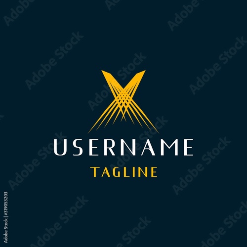 letter x logo design inspiration . x ray logo design inspiration . spotlight logo design template . spotlights icon design