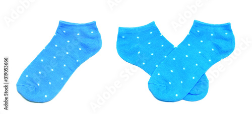 Set of socks isolated on white background