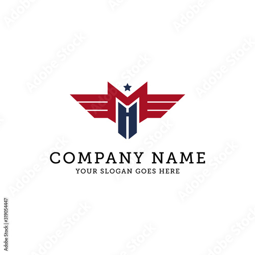 Free Download military logo, m letter strong and clean logo designs, can use for your trademark, branding identity or commercial brand - GFXLoad