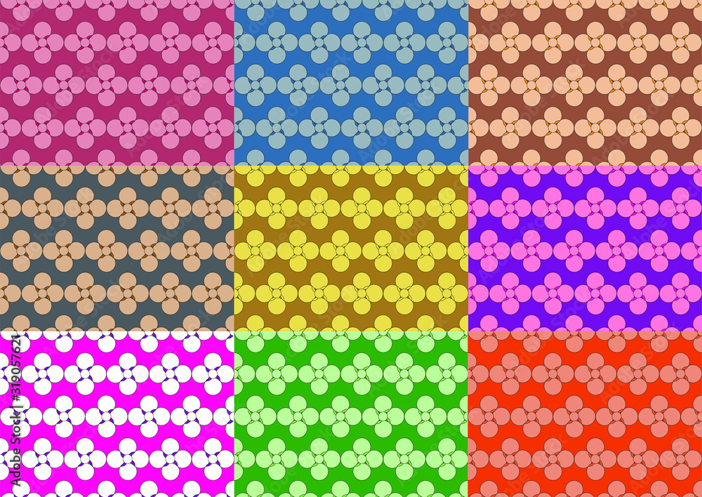 set ofseamless floral pattern set ofseamless floral pattern