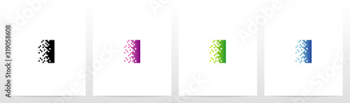 Pixel Eroded On Letter Logo Design I