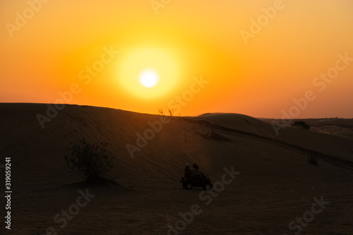 Scenic landscapes at Dubai desert during sunset © MuhammadFadhli