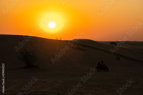 Scenic landscapes at Dubai desert during sunset